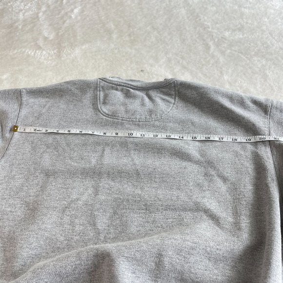 Vintage Y2K Champion Pullover Sweatshirt Unisex L Gray Crewneck Embroidered Logo - Picture 6 of 10